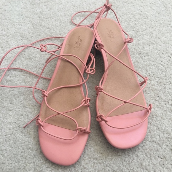 Urban Outfitters Shoes Urban Outfitters Pink Blossom Strapped Heels